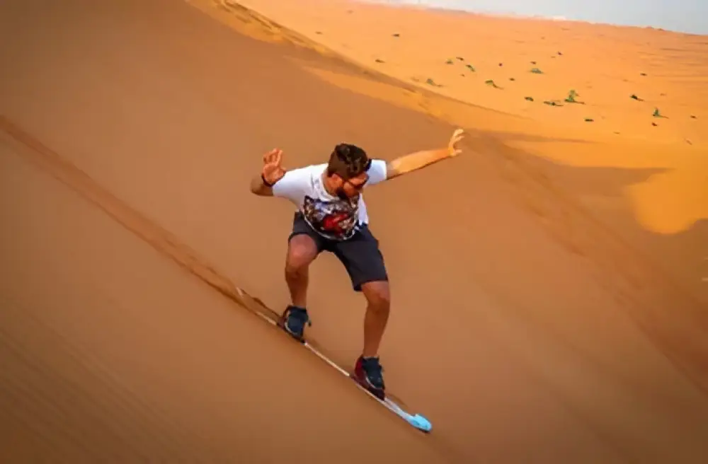 Sandboarding in Morocco